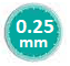 0.25 mm