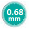 0.68 mm