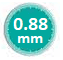 0.88 mm
