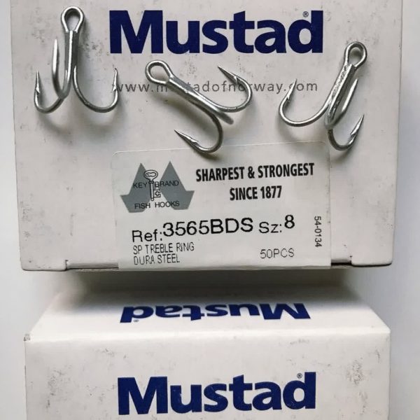 قلاب سه‌شاخ موستاد Mustad 3565-DS2x سایز ۸