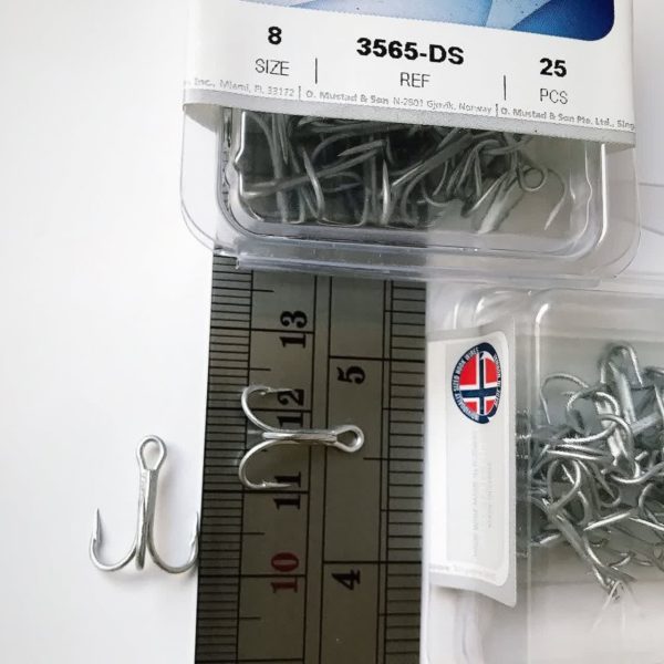 قلاب سه‌شاخ موستاد Mustad 3565-DS2x سایز ۸