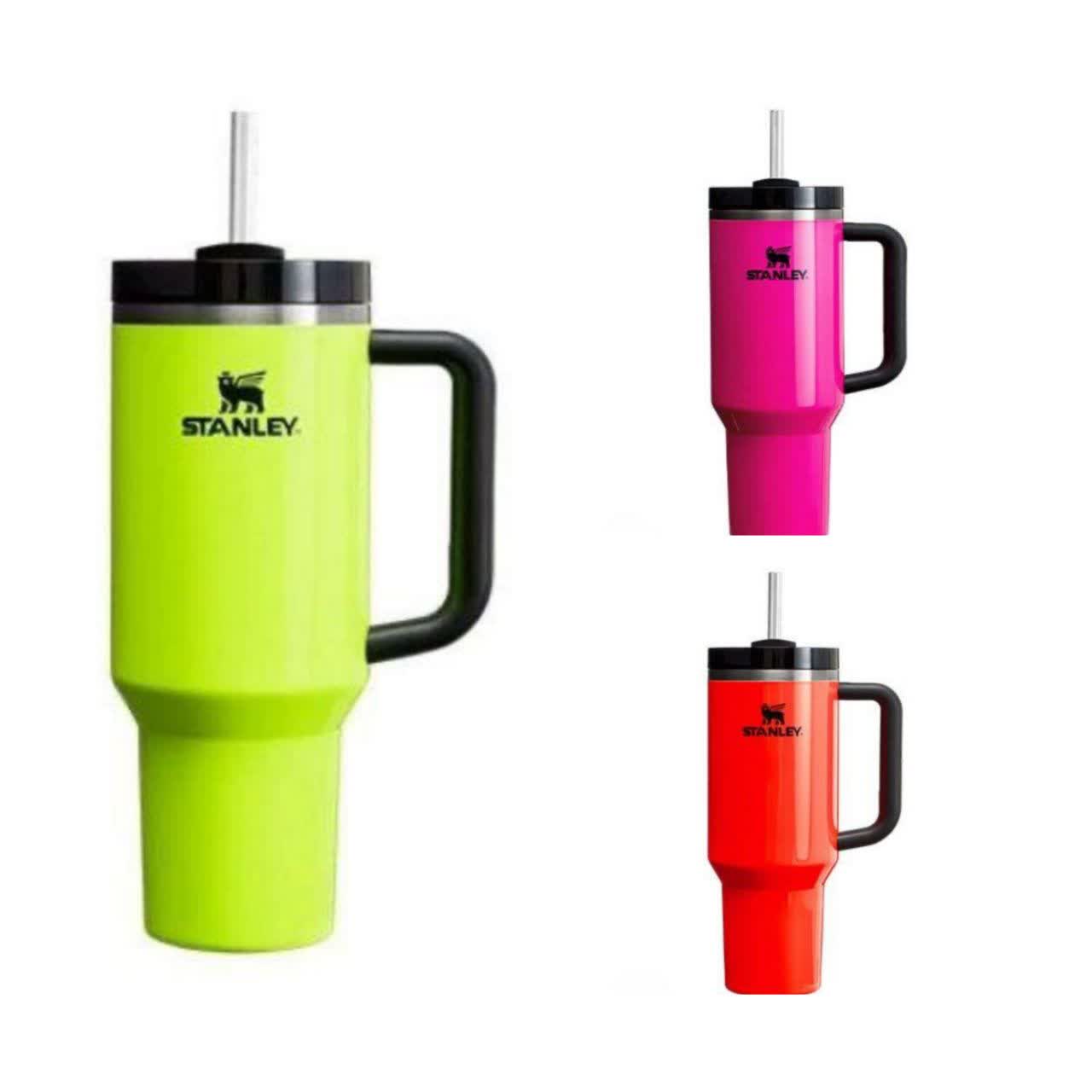 ماگ استندلی نی دار با درب پیچی در 3 رنگ