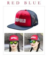 کلاه ماهیگیری راپالا قرمز-سرمه ای (RAPALA Embroidered Fishing Hat Flat Brim)