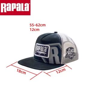 کلاه ماهیگیری راپالا مشکی RAPALA Embroidered Fishing Hat Flat Brim Hat