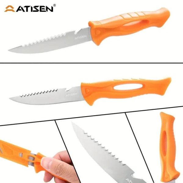 ست تجهیزات ماهیگیری ATISEN (چاقو فیله‌کن + چاقوتیزکن + انبر ماهیگیری)