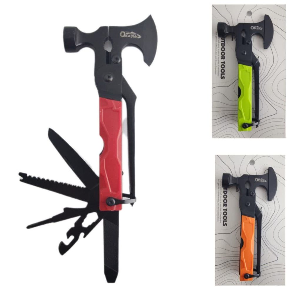 چکش و تبر چند کاره طبیعت گردی مارک اوکاسیا کد FH_101B در 3 رنگ