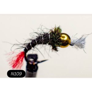 پشه فلای نیمف زبرا N109 (Zebra Nymph Fly) – بسته 5 عددی