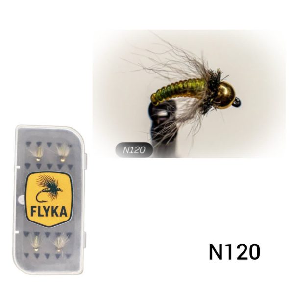 پشه فلای نیمف لارو كديس N120 caddis larva – بسته 5 عددی