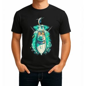 تیشرت نخی سفید و مشکی طرح The Big Catch