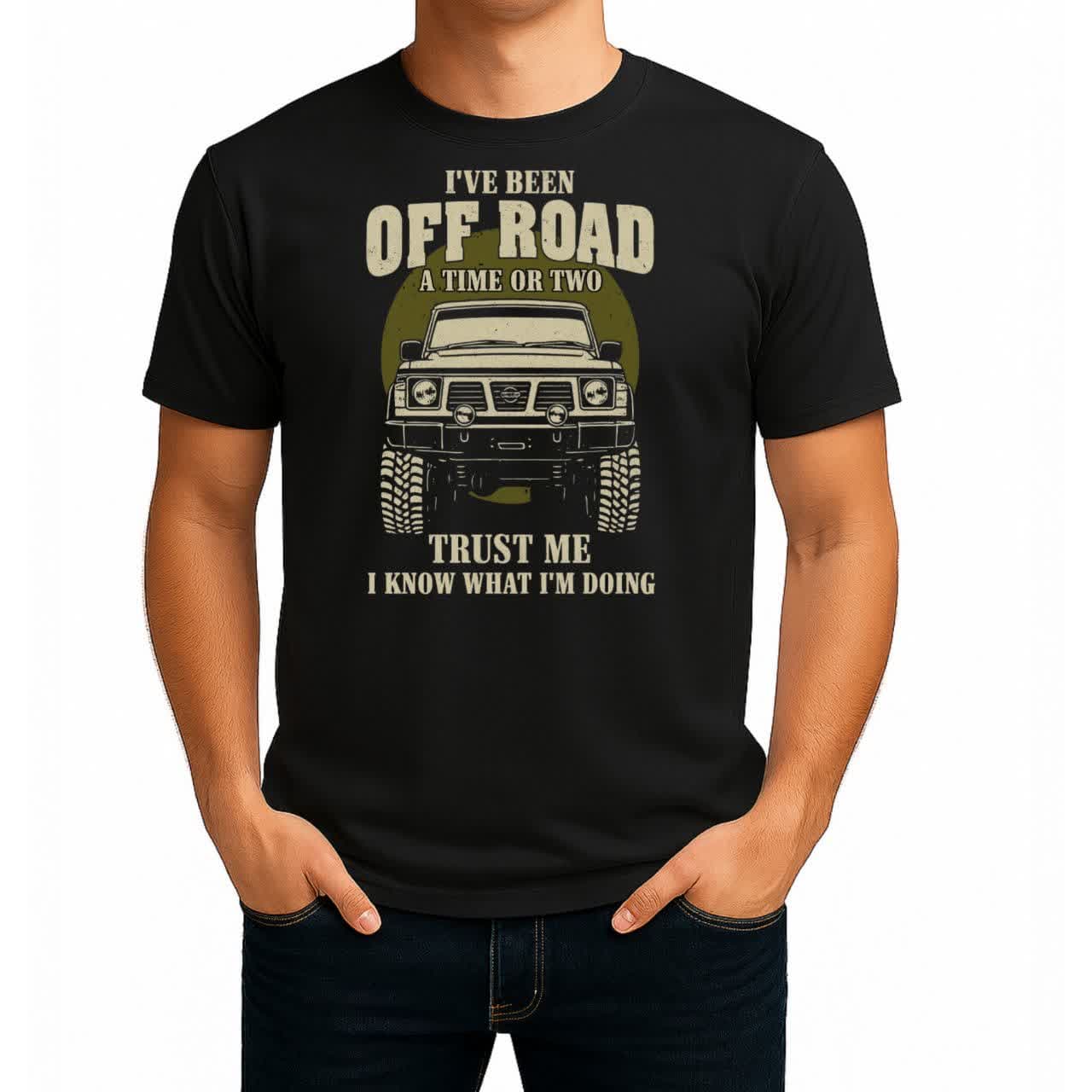 تیشرت نخی مشکی آفرود طرح I've been Off Road