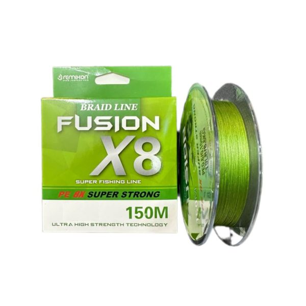 نخ ماهیگیری براید سبز رمیکسون مدل Fusion 8X طول 150 متر