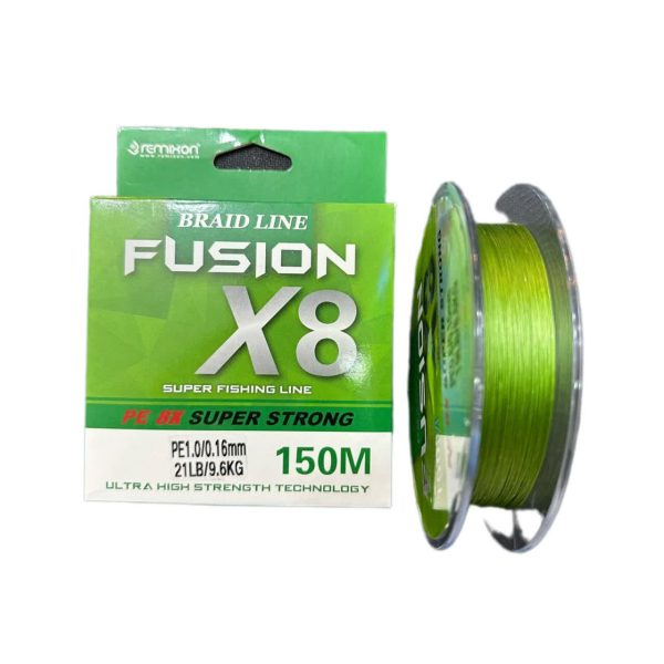 نخ ماهیگیری براید سبز رمیکسون مدل Fusion 8X طول 150 متر