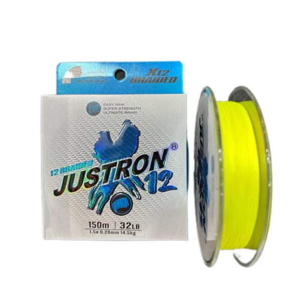 نخ ماهیگیری براید جاسترون مدل 12X رنگ سبز فسفری 150 متری