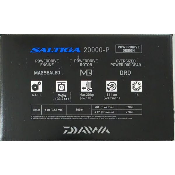 چرخ اسپین آب شور دایوا سالتیگا Daiwa 25 Saltiga 20000-P