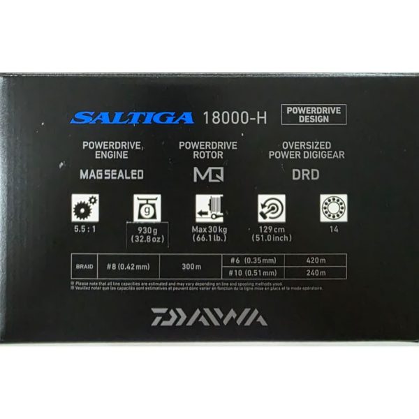 چرخ اسپین آب شور دایوا سالتیگا Daiwa 25 Saltiga 20000-P