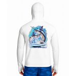 تیشرت ماهیگیری آستین بلند با کلاه و اسکارف سرخود مدل Pelagic Fury