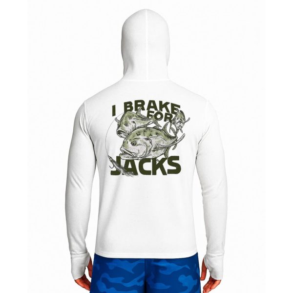 تیشرت ماهیگیری آستین بلند با کلاه و اسکارف سرخود مدل Jacks