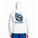 تیشرت ماهیگیری آستین بلند با کلاه و اسکارف سرخود مدل Kooli Marlin