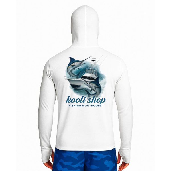 تیشرت ماهیگیری آستین بلند با کلاه و اسکارف سرخود مدل Kooli Marlin تیشرت ماهیگیری آستین بلند با کلاه و اسکارف سرخود مدل Kooli Marlin