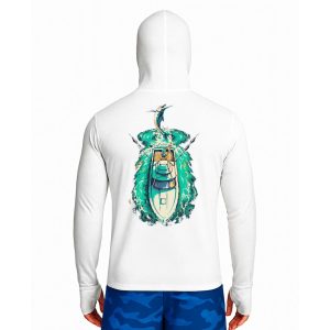 تیشرت ماهیگیری آستین بلند با کلاه و اسکارف سرخود مدل The Big Catch