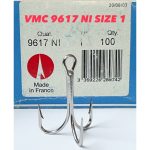قلاب سه‌شاخ ماهیگیری VMC 9617 NI – سایز 1 بسته 25 عددیر