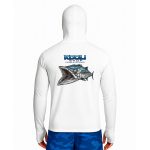 تیشرت ماهیگیری آستین بلند با کلاه و اسکارف سرخود مدل Kooli King