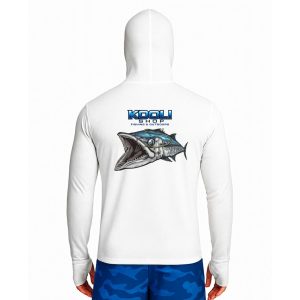 تیشرت ماهیگیری آستین بلند با کلاه و اسکارف سرخود مدل Kooli King