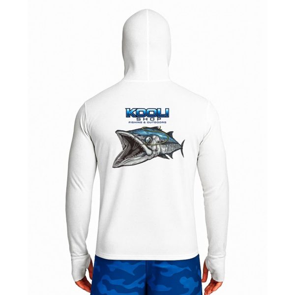 تیشرت ماهیگیری آستین بلند با کلاه و اسکارف سرخود مدل Kooli King