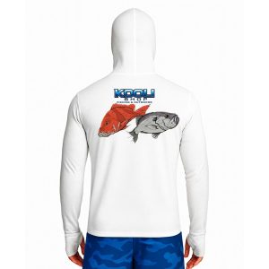 تیشرت ماهیگیری آستین بلند با کلاه و اسکارف سرخود مدل Snapper