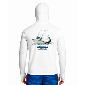 تیشرت ماهیگیری آستین بلند با کلاه و اسکارف سرخود مدل Marlin Surge