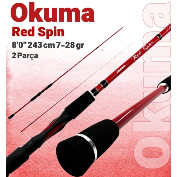 چوب ماهیگیری اوکوما Red Spin 8'0'' 243cm 7-28g