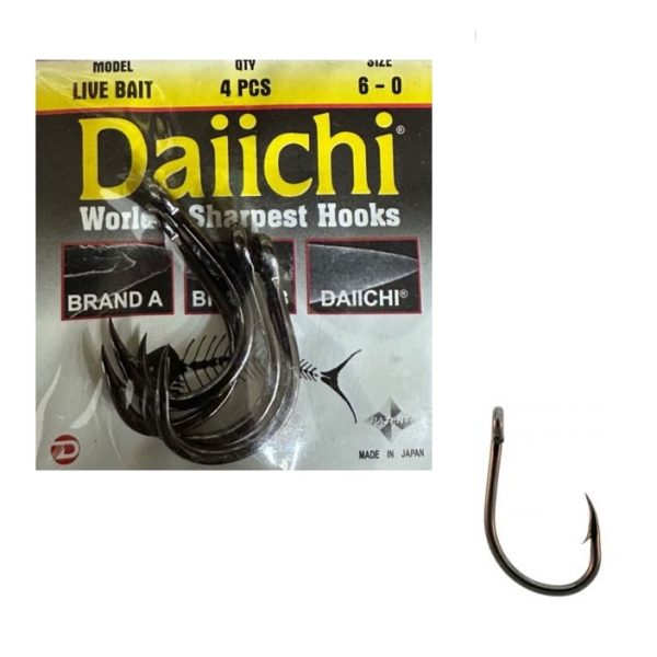 قلاب آب شوری تخصصی طعمه زنده Daiichi Live Bait Hook قلاب آب شوری تخصصی طعمه زنده Daiichi Live Bait Hook