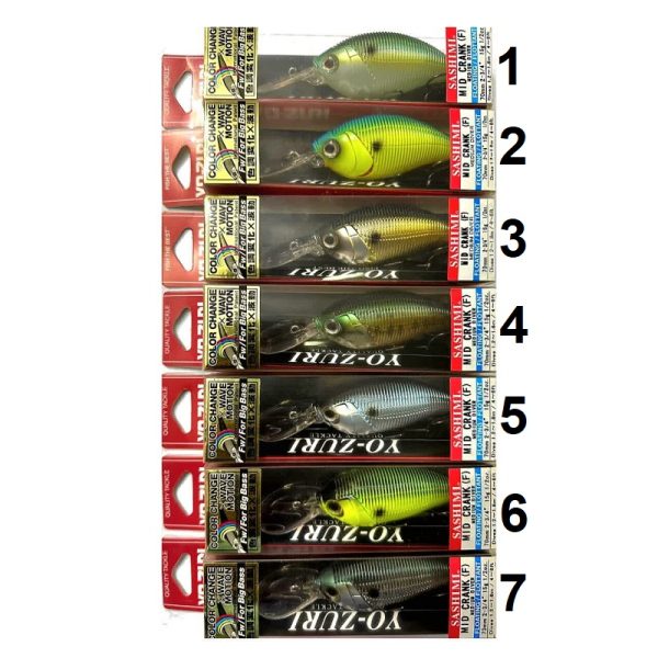 لور کرنک یوزوری YO_ZURI Sashimi Mid Crank-7cm-14g