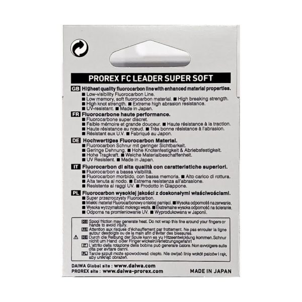 نخ لیدر فلوروکربن DAIWA PROREX Prorex FC Leader Super Soft