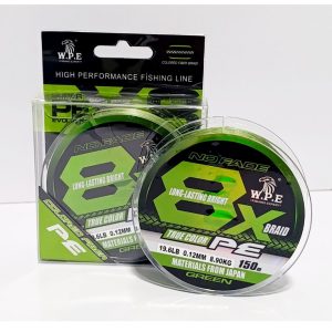 نخ ماهیگیری براید W.P.E 8X سبز 150 متری